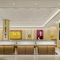 Modern Jewelry Store Interior Design With Glass Display Cases Golden Counters And Bright Lighting