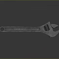 Chrome Plated Adjustable Wrench Hardware Tool With Adjustable Jaw And Reflective Surface