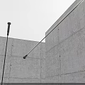 Modern Ceiling Mounted Wall Washer Light Illuminating Indoor Concrete Wall Corner