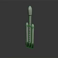 White Rocket With Multiple Boosters And Sleek Design For Space Exploration Missions