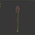 Brown Head Matchstick With Rope Wrapped Wooden Stick And Gray Gradient Background