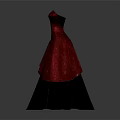 Elegant Red And Black Evening Dress With Sparkly Sequins And Asymmetrical Hem Design