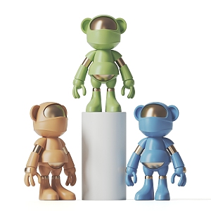 Modern toy machine monkey toy ornaments 3d model