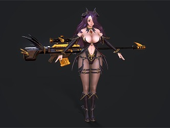 Women Game Characters Anime Characters 3d model