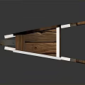 Vintage Rustic Wooden Wheelbarrow With Wooden Bucket Handles And Single Wooden Wheel