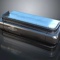 Modern Luxury Electronic Appliance With Metallic Top Lid Sleek Design And Reflective Surface