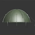 Green Outdoor Camping Tent With Durable Support Poles And Portable Design Structure