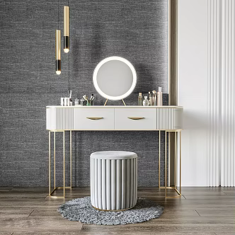 Light Luxury Dressing Table 3d model