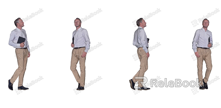 Business Male Office Figure Standing Men Suit Men model