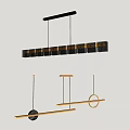 Modern Minimalist Pendant Lights With Three Different Designs Long Strip Circular Shapes For Interior Decoration