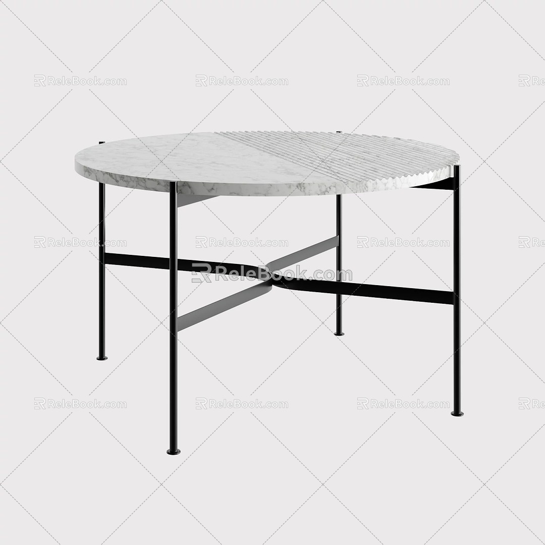 Modern coffee table side table 3d model