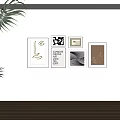 Modern Framed Wall Art With Abstract Line Drawings And Typography Designs
