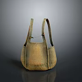 Stylish Woven Handbag With Double Straps For Daily Use Natural Tone Design