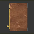 Elegant Brown Wooden Cabinet With Golden Trim And Classic Design Details