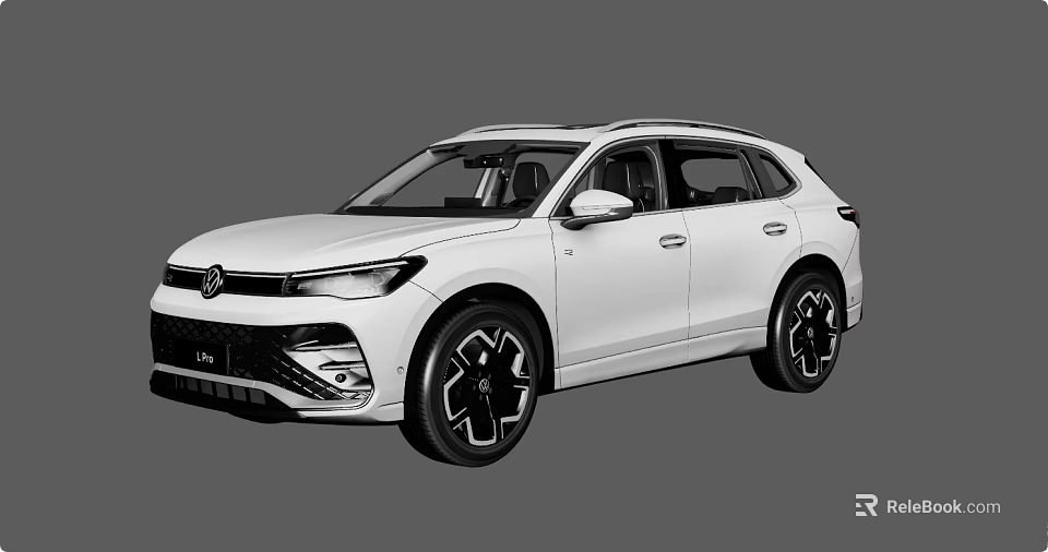White Volkswagen SUV With Modern Exterior Design Sleek Body And Stylish Wheels 3d model 
