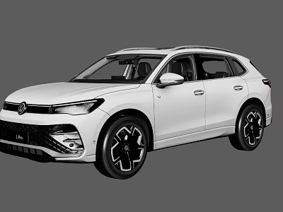 White Volkswagen SUV With Modern Exterior Design Sleek Body And Stylish Wheels 3d model