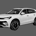 White Volkswagen SUV With Modern Exterior Design Sleek Body And Stylish Wheels