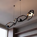 Modern Black Geometric Pendant Lights With Hexagonal Design For Interior Decor