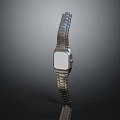 Elegant Stainless Steel Watch Featuring Square Dial And Minimalist Design For Fashion Accessory