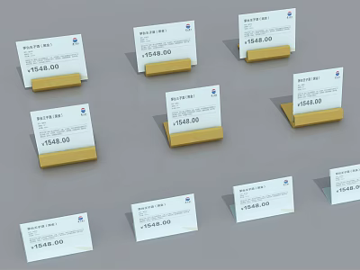 Modern Price Sign Label 3d model