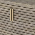 Modern Minimalist Light Wood Entryway Cabinet Sideboard With Stacked Vertical Slat Design