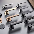 New Chinese Style Door Handle Door Handle Combination 3d model