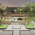 new chinese style gate 3d model