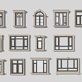 Window cover window sliding window casement window 3d model