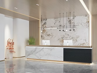 Modern Front Desk Company Front Desk 3d model