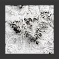 Garden Landscape Design Featuring Snow Covered Rocky Hills And Natural Scenery