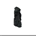 3D Rendered Natural Rock With Rough Surface Gray Green Color And Brown Spots