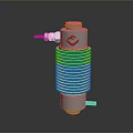 Industrial Pressure Transducer With Metal Cylindrical Body Corrugated Structure And Side Connector