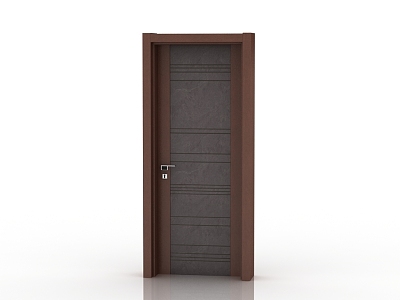 Modern solid wood door interior door 3d model