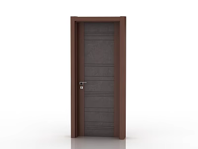 Modern solid wood door interior door 3d model