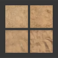 Four Brown Textured Tiles In Square Arrangement On Black Background