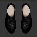 Classic Formal Black Leather Lace Up Shoes With Shiny Upper And Sleek Design