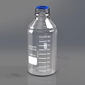 Medical Graduated Bottles with 0.5L 1L 2L Capacities Transparent Design and Blue Caps