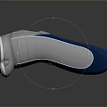 Modern Electric Shaver With Three Blades Gray Blue Design And Ergonomic Handle For Household Use