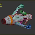 Modern Spaceship Spacecraft 3d model