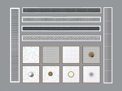 Air Conditioner Vents in Various Design Styles With Grille Patterns Shapes and Textures 3d model