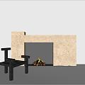 Modern Fireplace 3d model