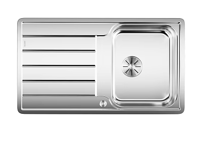 Modern Stainless Steel Kitchen Sink With Single Bowl Drainer Integrated Design And Smooth Surface 3d model