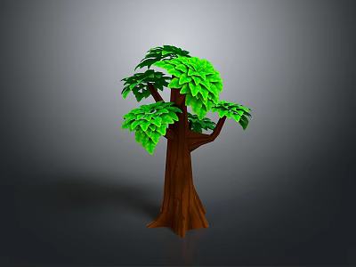 Realistic 3D Tree Model With Green Lush Leaves And Brown Trunk Design 3d model