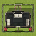 Two Story Detached Villa Featuring Black Roof White Walls And Red Umbrellas On Lawn