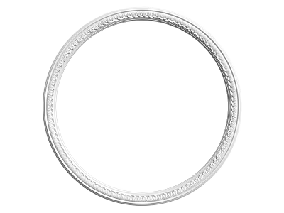 Artistic Intricate Carved Circular Frame Design With Decorative Ornate Details 3d model