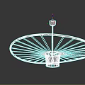 Modern Brown Chandelier with Radial Design Central Basket Structure and Home Ceiling Light Decor
