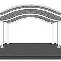 Various Outdoor Canopy Designs With Different Colors And Column Frames 3d model