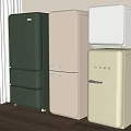 Vintage Style Refrigerators in Pastel Green Cream and White for Modern Home Interiors