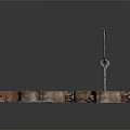 Rusted Metal Weapon Set Including Handcuffs Leg Irons Chains And Keys