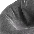 Comfortable Soft Grey Velvet Bean Bag Chair With Modern Cozy Design For Living Room Seating